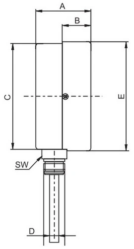 Термоманометр радиальный BD ТМТБ БД 41Р (0-120С) (0-0.6)МПа, кл.2.5, G1/2, корпус 100мм, тип - ТМТБ БД, до +120°C, радиальное присоединение, 0-0.6 МПа, резьба G1/2, класс точности 2.5