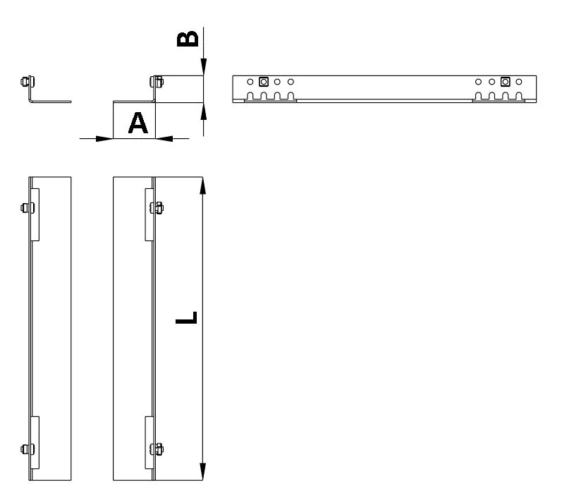 Уголок направляющий ITK 19″ 900x45x32 мм, 2 шт, цвет - серый RAL7035 SR35-1000