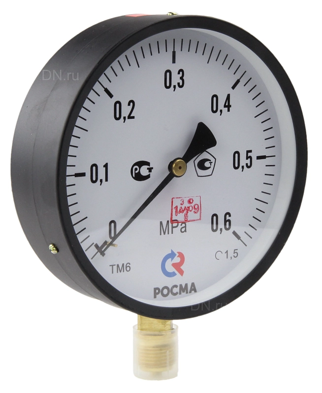Манометр радиальный Росма ТМ-610Р.00 (0-0.06МПа), корпус 150 мм, присоединение М20х1.5