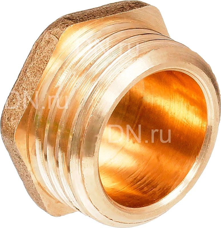 Заглушка БАЗ ЗН 1/2″ Ду15 Ру40 латунная, наружняя резьба