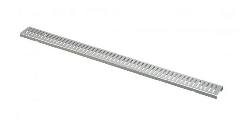 Решетка для дренажного желоба Alca Plast 75 мм прямая, 54отв х 324мм2, оцинкованная сталь