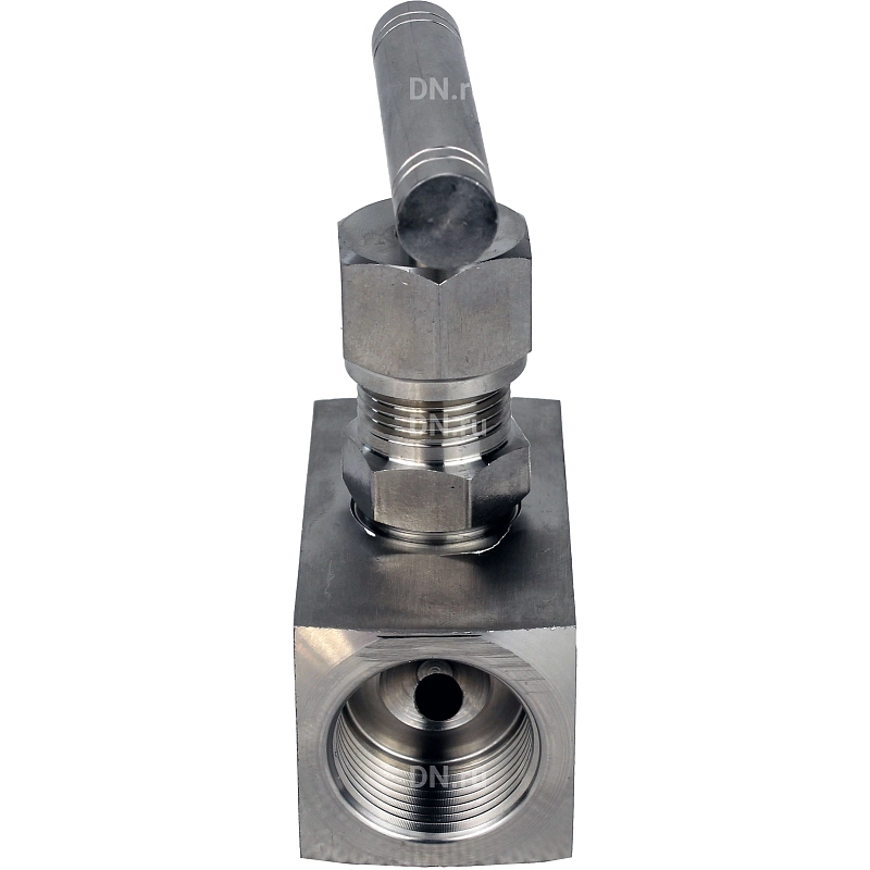 Клапан игольчатый VN3232M-T-Ht 1/2″ Ду15 Ру400 резьбовой, корпус - нержавеющая сталь 316, уплотнение - металл, с Т-образной рукояткой