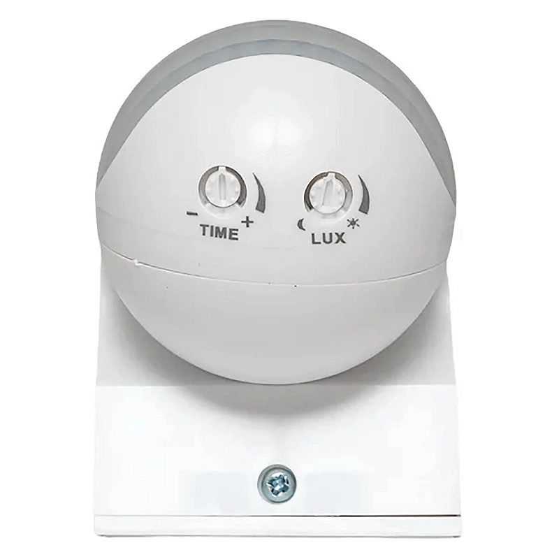 Датчик движения EKF PROxima MS-38 800Вт до 12м инфракрасный, настенный, обзор 180°, радиус действия до 12м, IP44, белый dd-ms-38