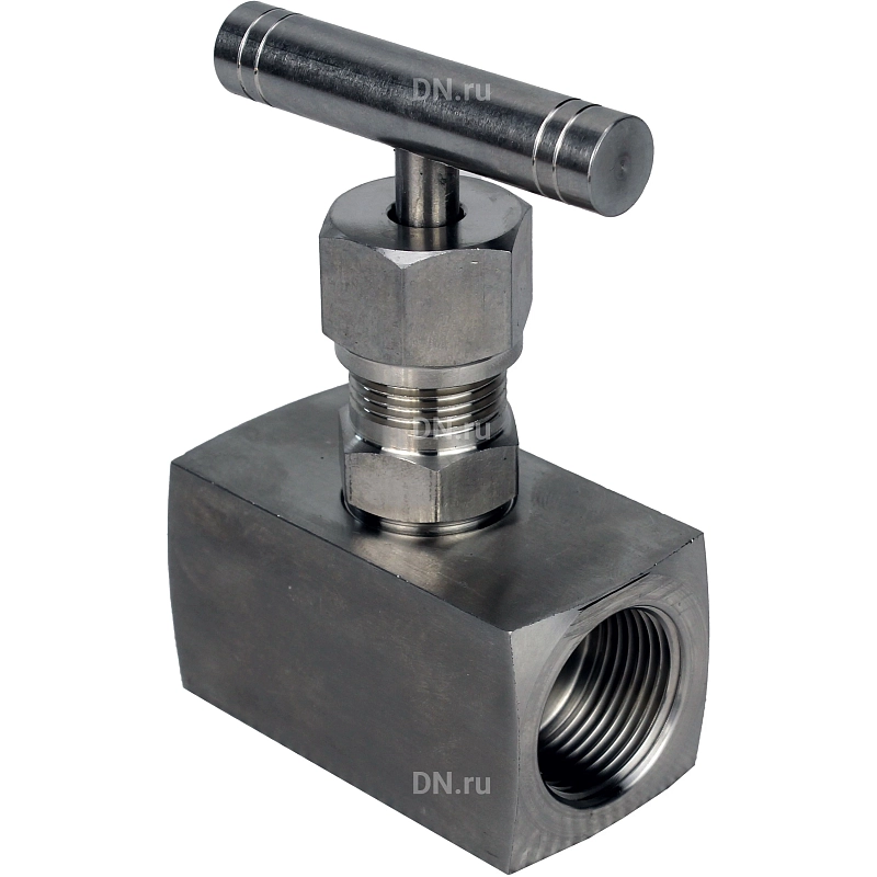Клапан игольчатый VN3232M-T-Ht 1/2″ Ду15 Ру400 резьбовой, корпус - нержавеющая сталь 316, уплотнение - металл, с Т-образной рукояткой