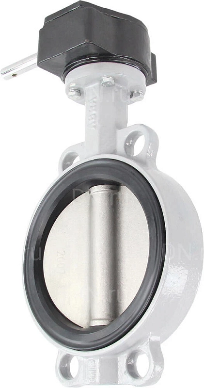 Затвор дисковый поворотный ABRA BUV-VF863D Ду200 Ру16 межфланцевый, корпус - чугун GG25, диск - нержавеющая сталь AISI 316, уплотнение - NBR, с редуктором