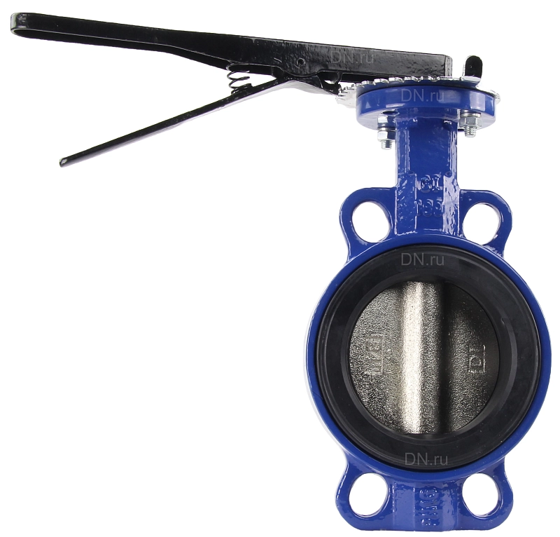 Затвор дисковый поворотный ABRA BUV-VF826D Ду100 Ру16 межфланцевый, корпус - чугун GG25, диск - чугун GGG-40, уплотнение - EPDM, с рукояткой